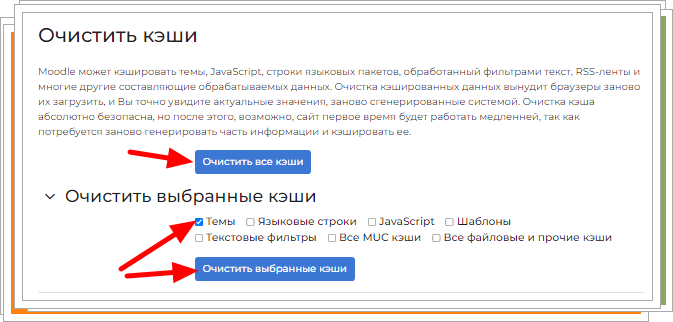 Режим дизайнера и кэш